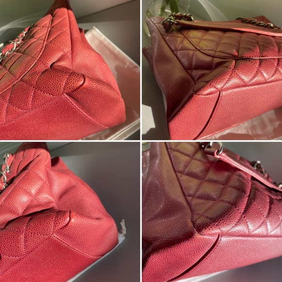 CHANEL Caviar Leather Red Grand Shopping Tote (GST) Bag - Picture 13 of 14